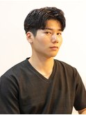 メンズミディアム センターパート ニュアンスパーマ