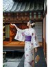 【学割U24】 小紋着物/浴衣着付け＋ヘアセット　￥3500 京都　東山　祇園四条