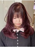 春夏カラー/ワインレッド/重軽バタフライレイヤー/バーガンディ