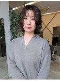 カジュアルミディパーマ