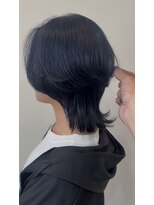 ワンバイゼロ(one by zero) ネイビーカラー ショートウルフ