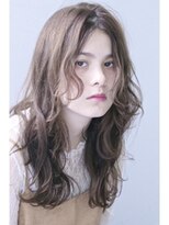 ヴィジョン(VISION)&nbsp;エフォートレス斜めバングハニーヘアマーメイドアッシュロング