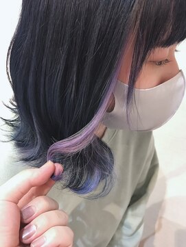 ブルー(BLUE) 【Blue】#インナーカラー#パープルピンク#ネイビー