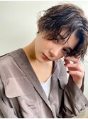 マッシュショート/大人ショート/２０代３０代/オリーブカラー