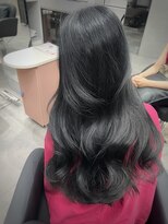 ジエクトカナウ 大阪梅田店(The Ect canow) ヨシンモリブルーブラック韓国ヘアアッシュブラック暗髪