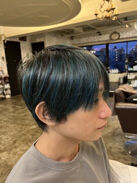 ヘアー ラウンジ アート(HAIR LOUNGE ART) メッシュブルー