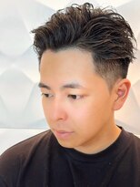 銀座マツナガ 浅草店 アップバング/ツイストスパイラルパーマ/ツーブロ/フェード短髪
