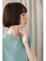 カバーヘア ブリス 大宮西口(COVER HAIR bliss) 小顔補正カット切りっぱなしぱっつんショートボブY大宮30代40代