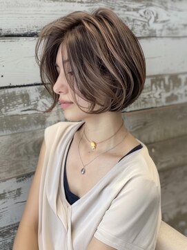 アルトリスト(Altruist Aging×HAIR&SPA) ☆イメチェンピンクベージュアンブレラカラー前髪クールショート