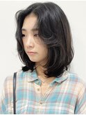 【モリオ松戸　石山】癖毛風ミディアムレイヤー顔周りレイヤー