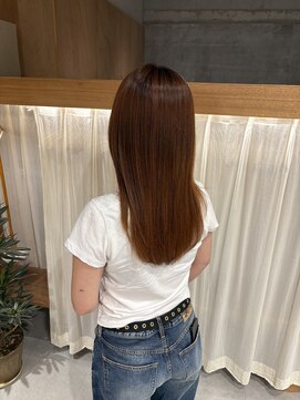 ムク 甲府(muku.) オレンジブラウン/レイヤーカット/暖色カラー