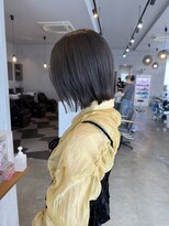 シェル 津山の手店(shel)&nbsp;20代30代◎透明感グレージュボブ×外ハネレイヤー