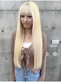 ☆透明感100％ホワイトブロンド×ストレートロング