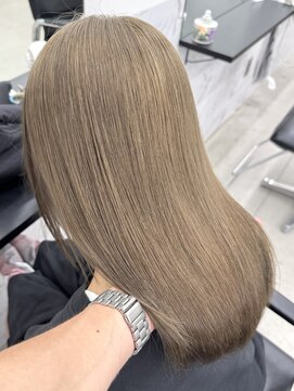 エゴル ナゴヤサカエ(ENGOL NAGOYA SAKAE) 新美蓮/オリーブベージュ/オリーブ/ブリーチカラー