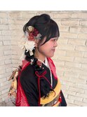 編み下ろしヘア