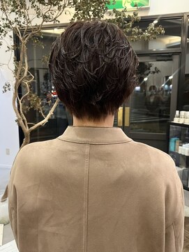 ヘアーアイスカルテット(HAIR ICI QUARTET) 春色◎暖色ベージュパーマのふんわりショート