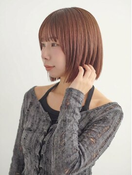 アッシュ 成増店(Ash) 艶感ピンクブラウン×コンパクトボブで上品ヘア