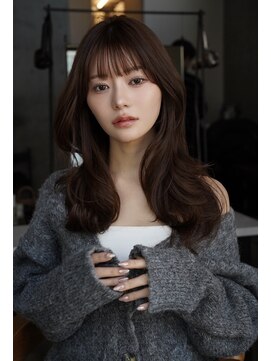 レノラ 本町(LENORA) 美髪ミディアムレイヤーカットデジタルパーマチェリーブラウン