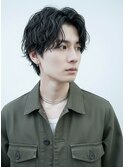 ビジネス◎ツイスパ×センターパート×ニュアンスパーマで好印象