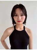レイヤーで仕上げたこなれショートボブスタイル小顔盛り艶感