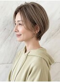 ブリーチなし透明感カラーくびれひし形レイヤーショート30代p3