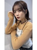 大人カジュアルな切っぱなしボブ