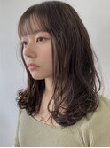 シースルーバング/セミロング
