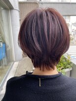 フレア 心 武庫之荘(flare) #大人かわいい#小顔#ひし型#ショート#ピンク