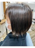 外ハネショートボブ+N.カラー×白髪染め&ヘッドスパも人気◎