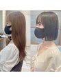 アコテアット ヘア(acote @)&nbsp;バッサリカットされる方も多いです。《ぷつっとボブ》髪質改善