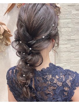 オラ ボーテ(Aura Beaute) 『AuraBeaute 京都』結婚式 お呼ばれヘア 編みおろし
