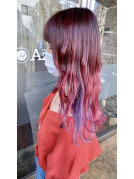 ヘアーデザイン アズール(Hair Design Azur) 【Azur】 ラズベリーピンク×グレープ