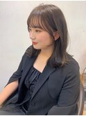 〇くびれヘア 顔まわりが可愛い 韓国ヘア グレージュ