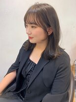 〇くびれヘア 顔まわりが可愛い 韓国ヘア グレージュ