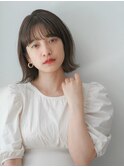 暗髪×ボブ×シースルーバング×オーガニックヘア