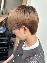 エルマーク 梅田(L-MARK) マッシュカラーブリーチメンズメンズカラーツーブロック