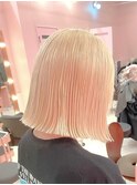 斜めバング/シルキーベージュ/ブラントカット[国分寺駅]