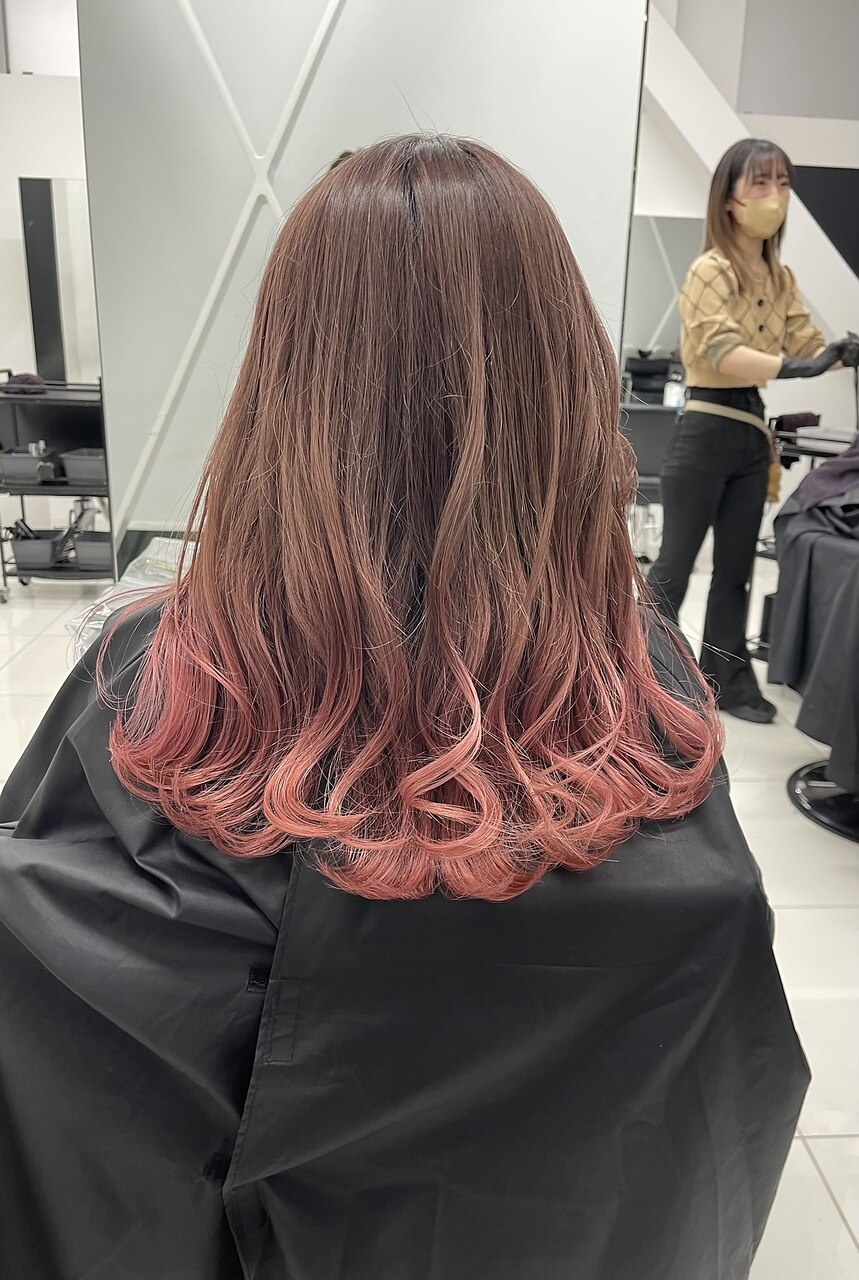 ミルクティーブラウン×ピンクグラデーション：L182522810｜アライブ