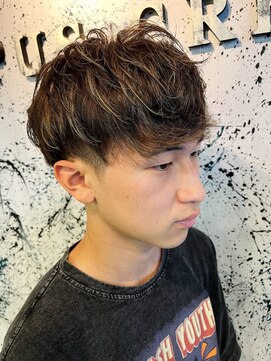 オーパスクリエ (OPUS CREER) 夏オススメ！2ブロックメンズハイライトショート/マッシュパーマ