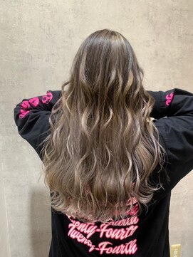 ヘアーワークス ボナ ウニクス店(HAIR WORKS bona) ハイライトカラーミルクティーベージュケアブリーチダブルカラー