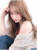 ミルクティーカラー/グレージュカラー/透け感/抜け感/era加藤