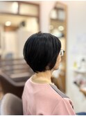 ショートボブ/ひし形ボブ/白髪染/ナチュラルカラー/30代40代50代