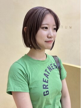 スニュウ(snuw) 似合わせカットボブ小顔カットグレージュミルクティ