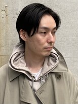 サロン ハナノ(Salon Hanano)&nbsp;黒髪人気ツーブロックニュアンスセンターパート