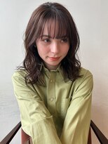 デジタルパーマ　チェリーブラウン　イメチェン　小顔ヘア