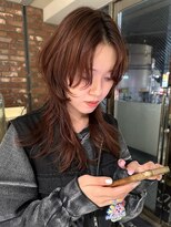 ボコカ(bococa)&nbsp;レイヤーハッシュカット暖色カラー