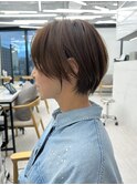 ショートボブ/暗めカラー/髪質改善/白髪ぼかし