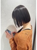 ショートボブ/グレージュ
