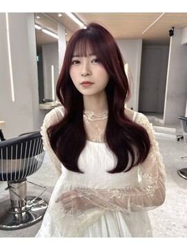 ボタン テンジン(VOTAN tenjin) 【杉本大地】韓国ヘア/レイヤーカット/ワインレッド/くびれ巻き