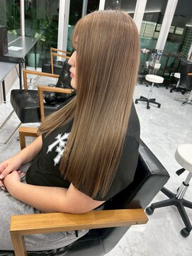 キング 心斎橋店(K!ng) 韓国オルチャンレイヤーカット透明感カラー顔まわり前髪カット